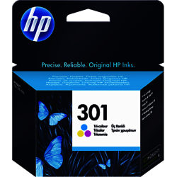 HP 301 Inkjet Cartridge, Tri-Colour, CH562EE